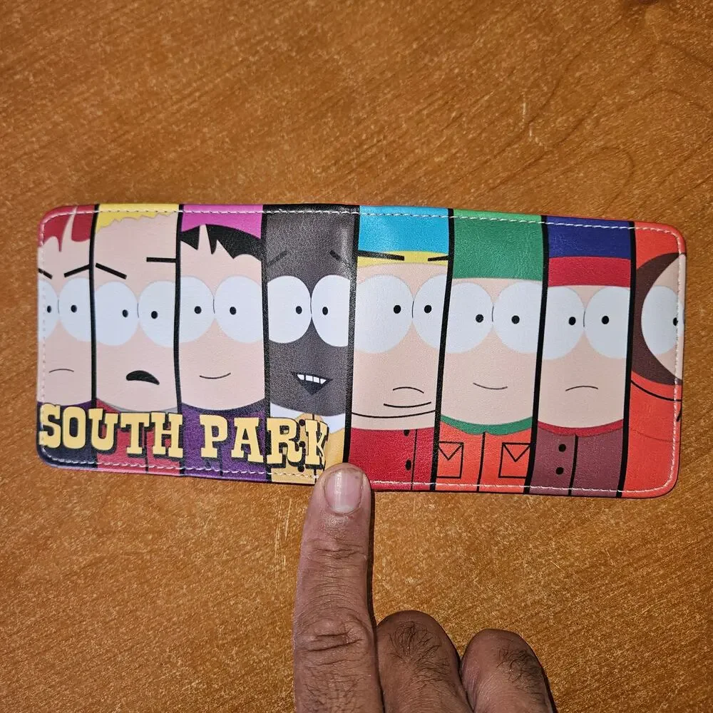 South Park Close-Up Faces Bifold Wallet - Colorful Character Panels